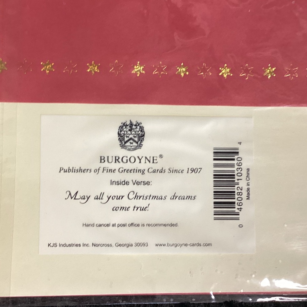 BURGOYNE Festive Holiday Dimensional Greeting Cards Set Of 5 - Picture 9 of 12
